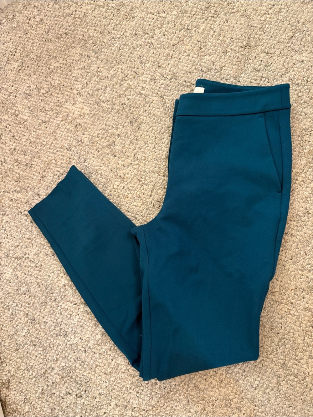 Boden peacock blue ponte straight leg pants Size 8 Long